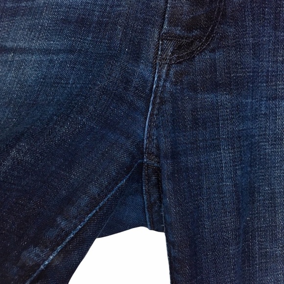 7 FOR ALL MANKIND Jeans Mid Rise Bootcut Dark Wash Stretch Denim Long Size 28 - Picture 10 of 12